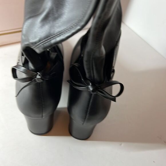 Charter Club Jaccque Tall Stretch Boots Black Smooth size 8 M - Picture 4 of 6